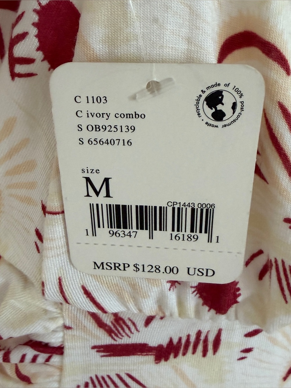 Free People Daria Graphic Maxi Dress Ivory Combo Halter Open Back Size M NWT*X23 - Picture 6 of 6